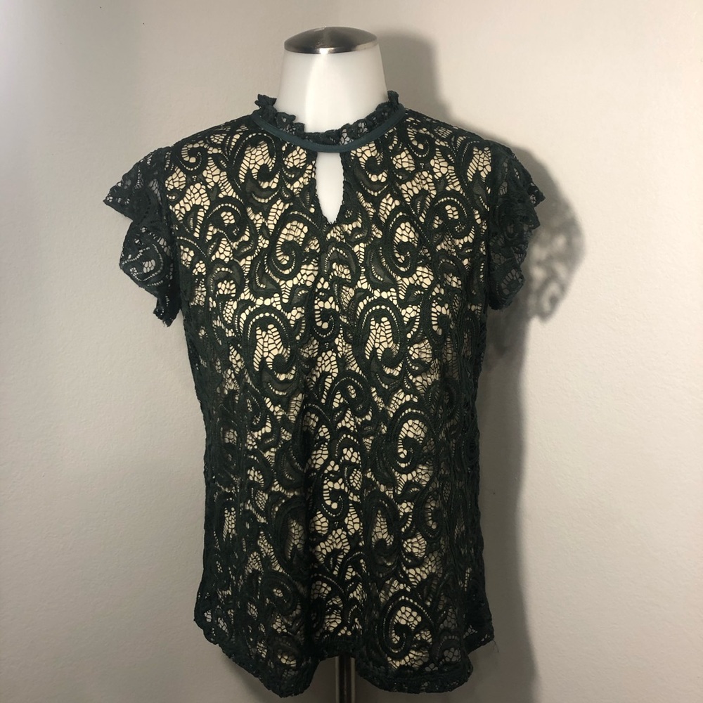 Lace Short Sleeve Top